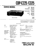 Sony CDP-C325 - Service Manual 